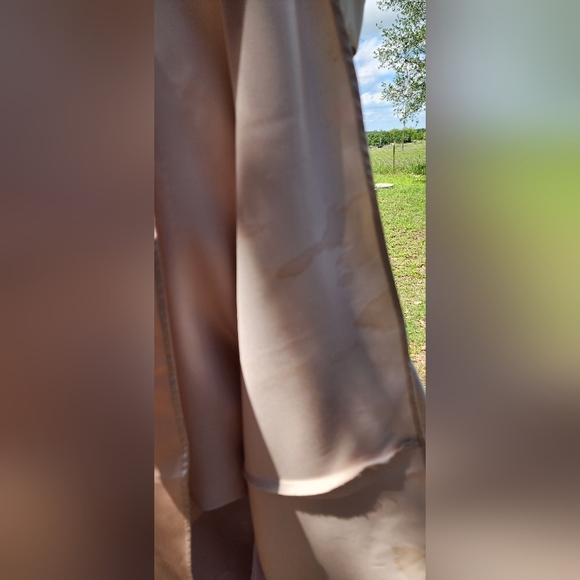 David's Bridal Cream Prom Dress with Bolero - Picture 9 of 13